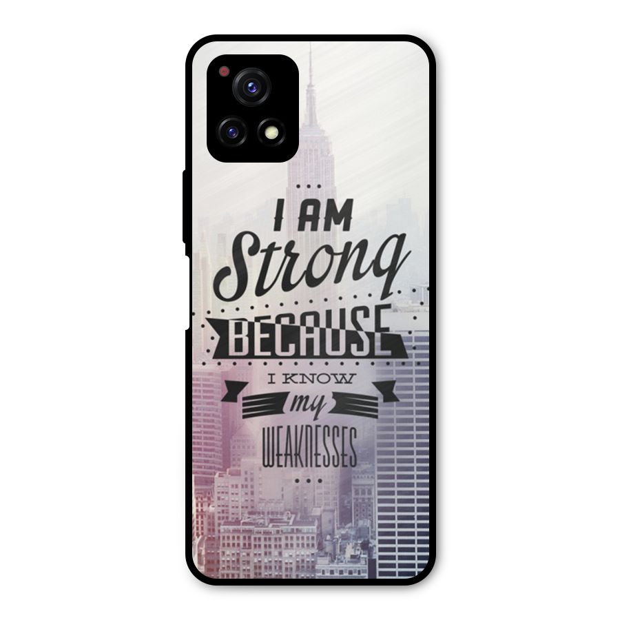 I am Strong Metal Back Case for Vivo Y72 5G