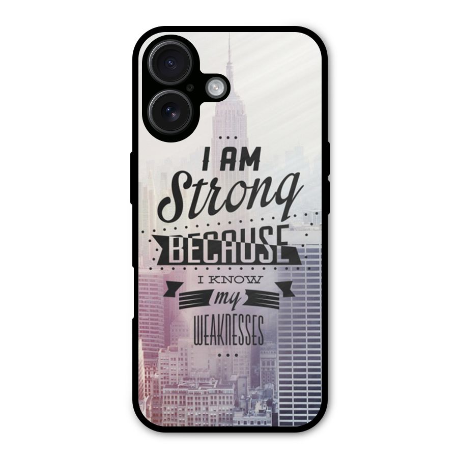 I am Strong Metal Back Case for iPhone 16