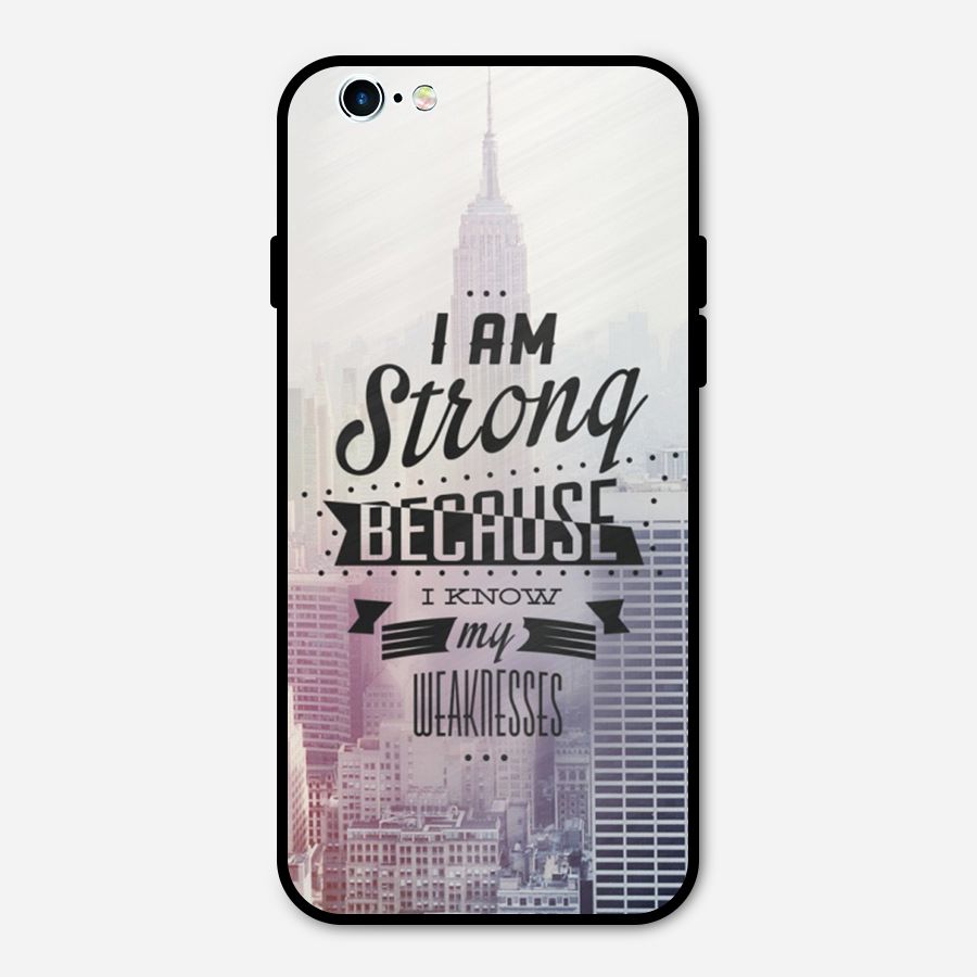 I am Strong Metal Back Case for iPhone 6 6s