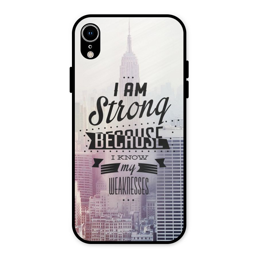 I am Strong Metal Back Case for iPhone XR