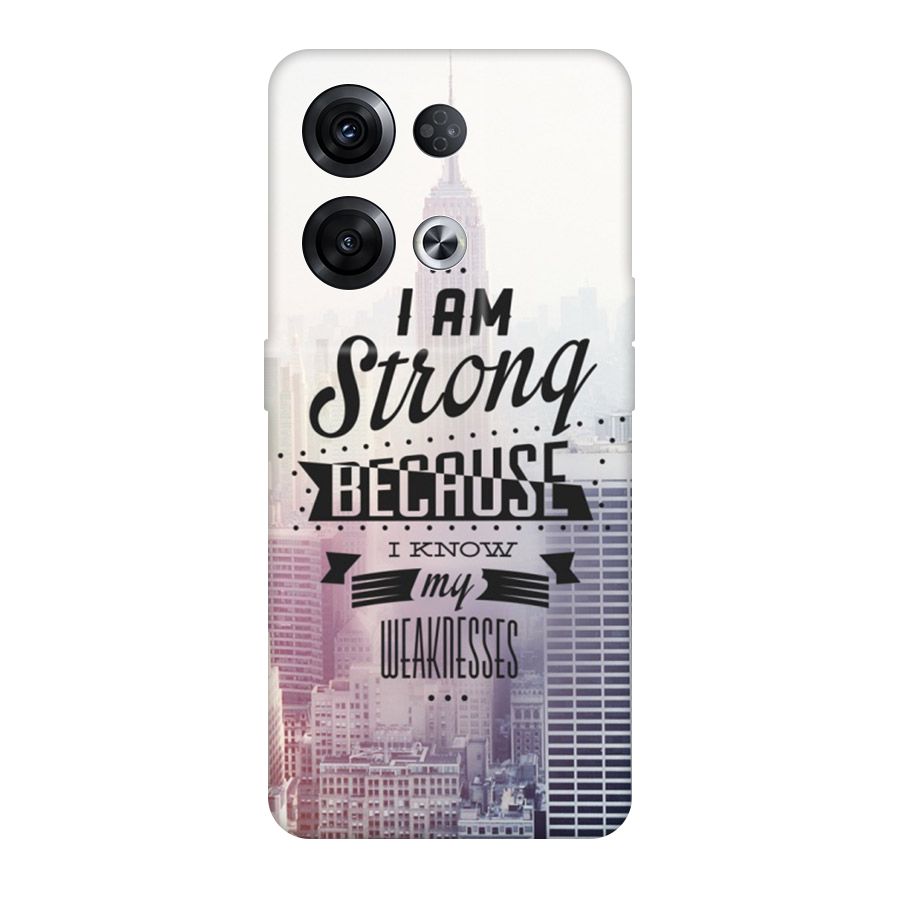I am Strong Original Polycarbonate Back Case for Oppo Reno8 Pro 5G
