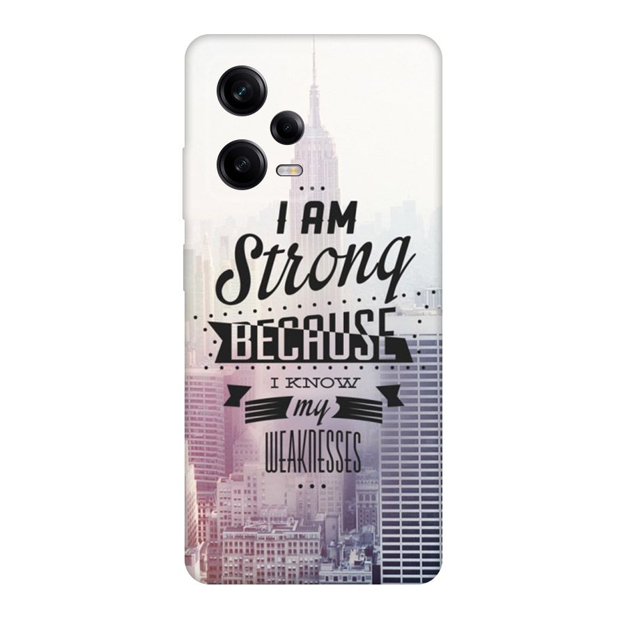 I am Strong Original Polycarbonate Back Case for Redmi Note 12 Pro