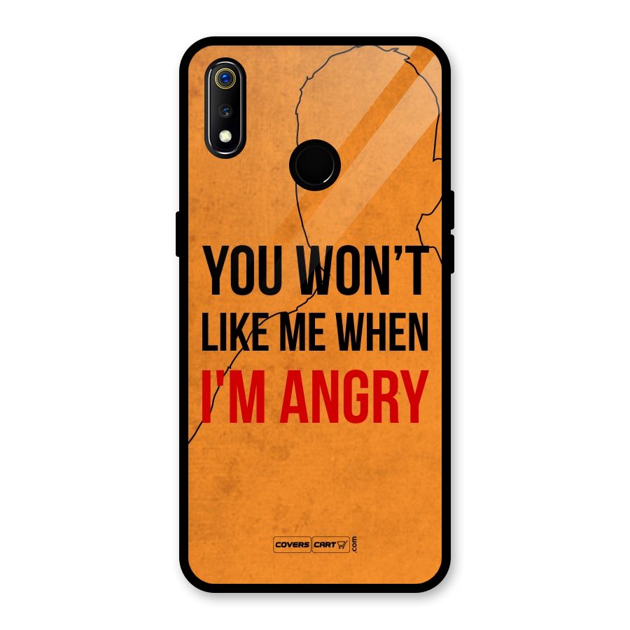 I m Angry Glass Back Case for Realme 3i
