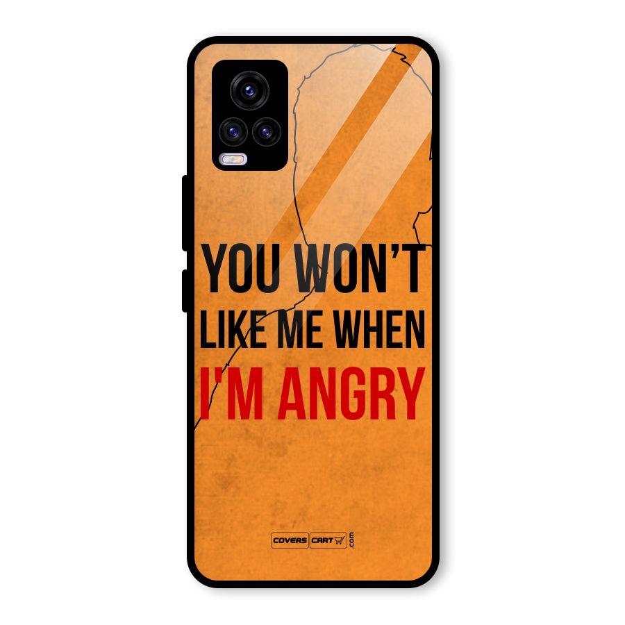 I m Angry Glass Back Case for Vivo V20 2021