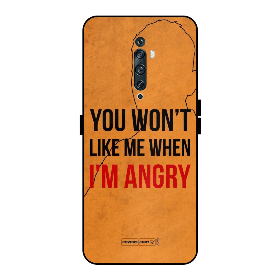 I m Angry Metal Back Case for Oppo Reno2 Z