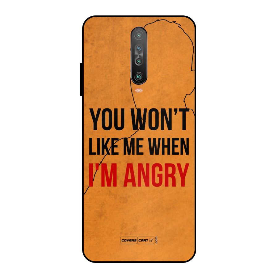 I m Angry Metal Back Case for Poco X2