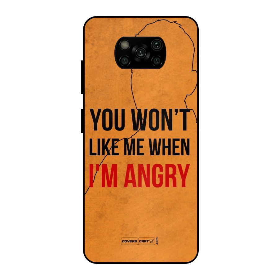 I m Angry Metal Back Case for Poco X3