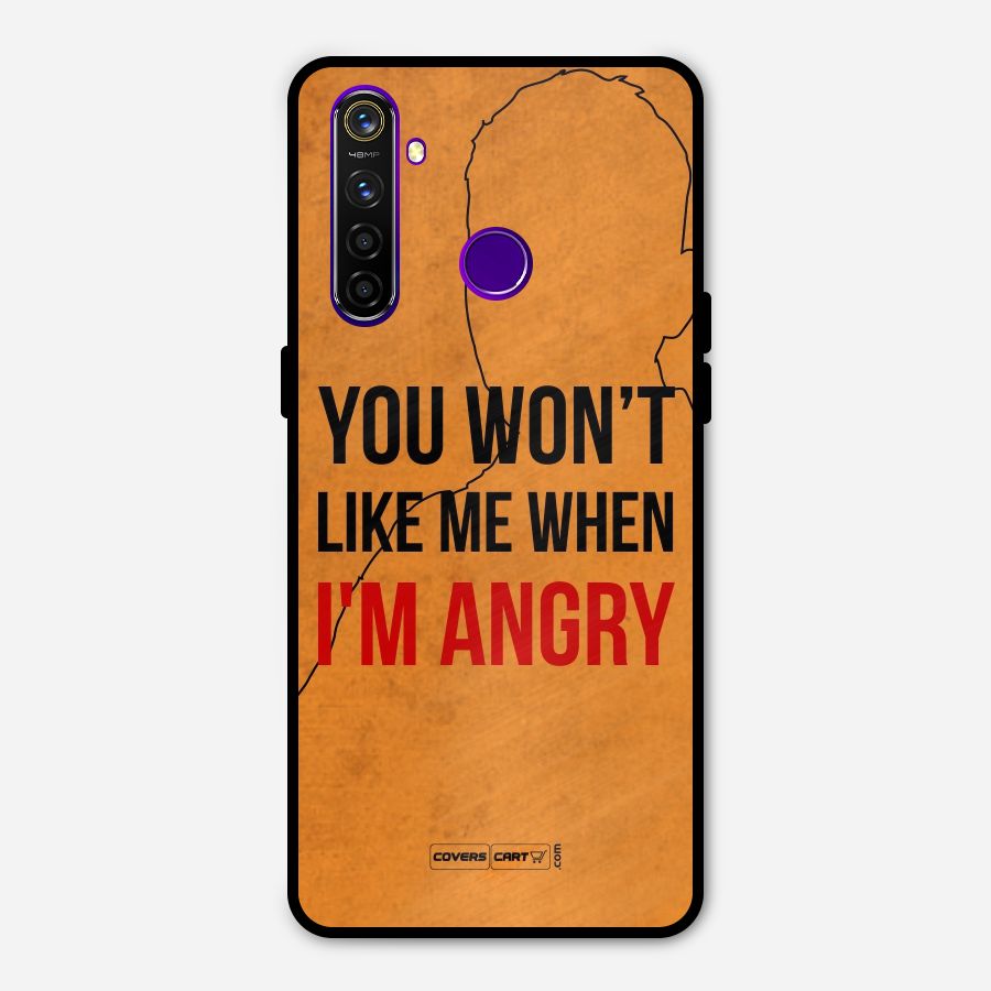 I m Angry Metal Back Case for Realme 5 Pro