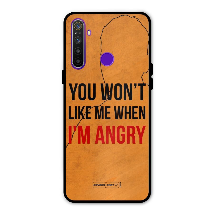 I m Angry Metal Back Case for Realme 5i