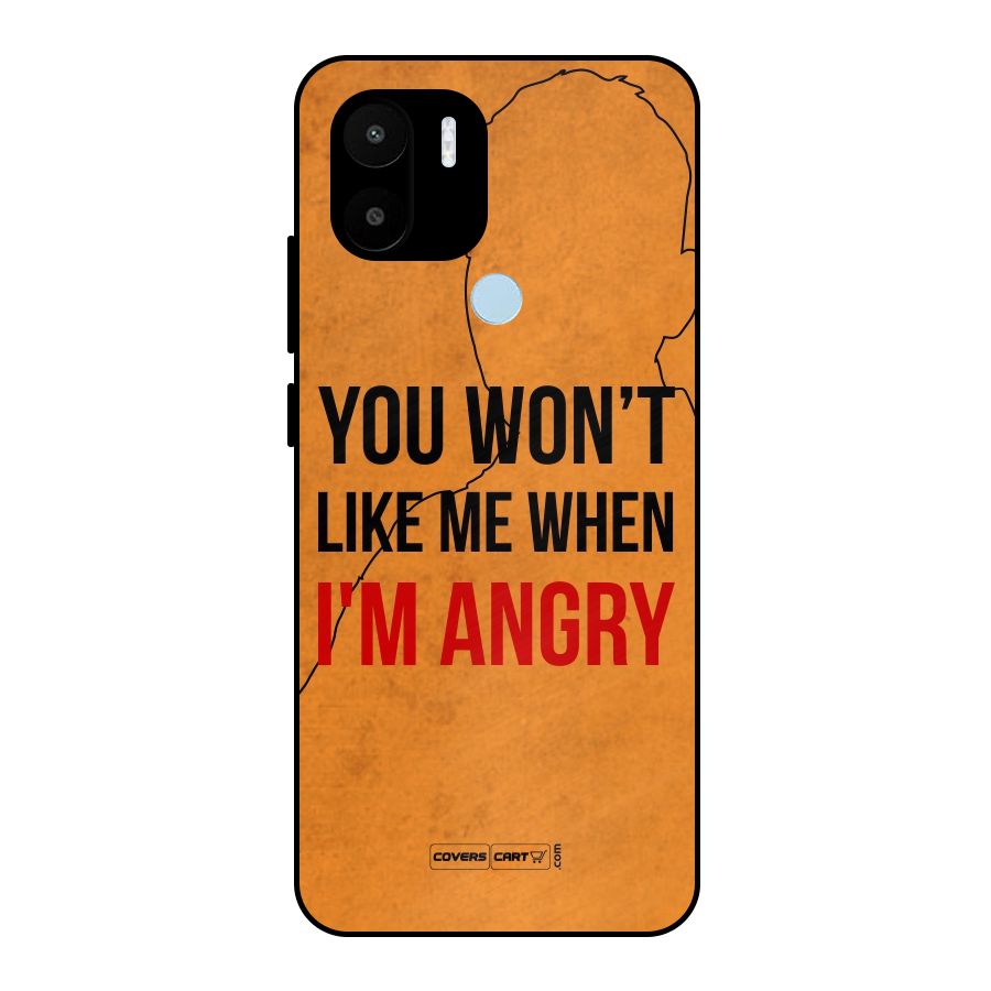 I m Angry Metal Back Case for Redmi A1+