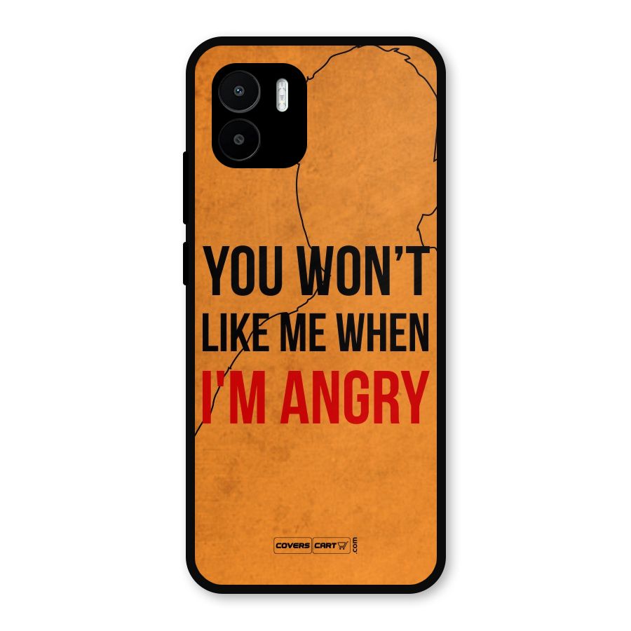 I m Angry Metal Back Case for Redmi A2