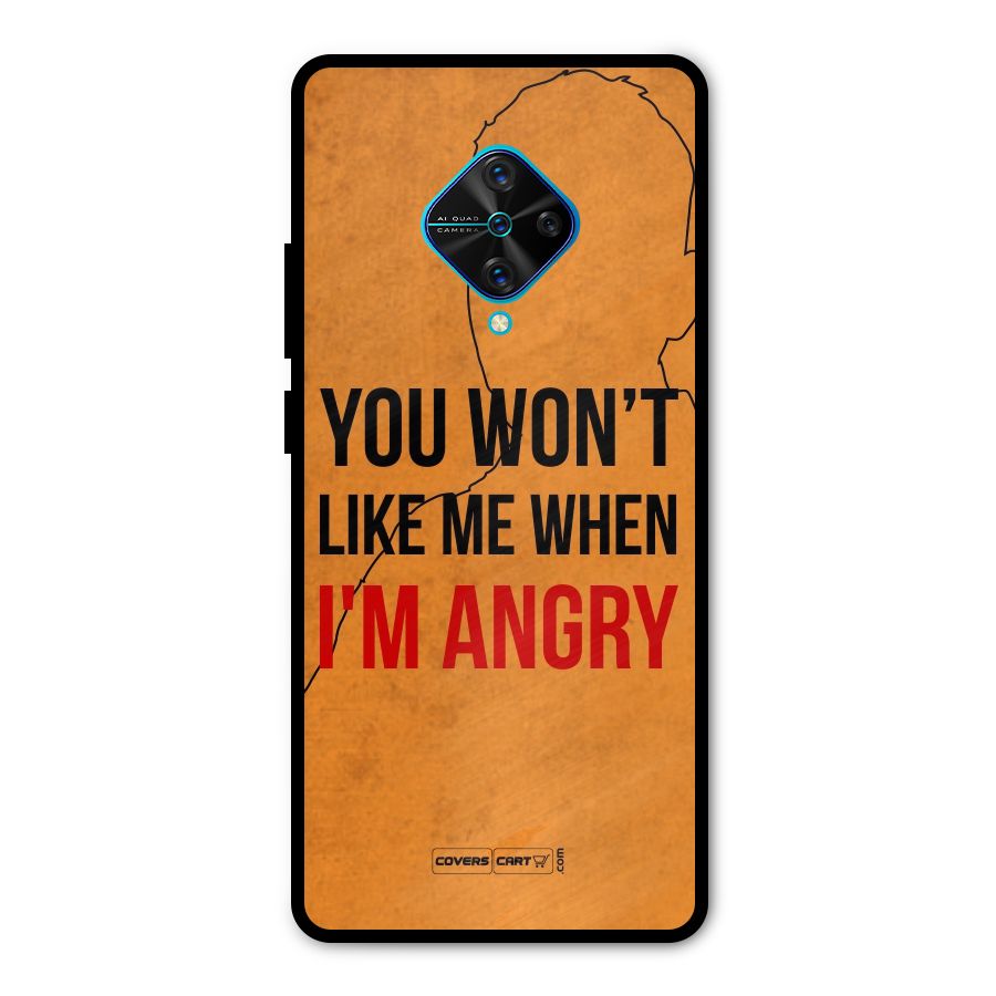 I m Angry Metal Back Case for Vivo S1 Pro