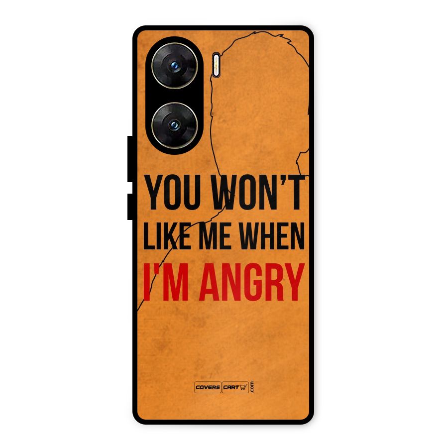 I m Angry Metal Back Case for Vivo V29e