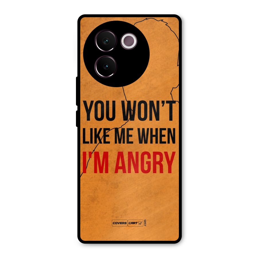 I m Angry Metal Back Case for Vivo V30e