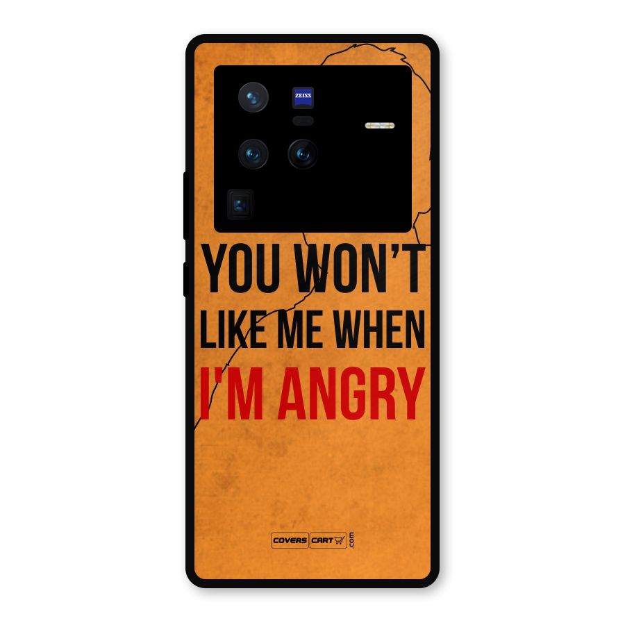 I m Angry Metal Back Case for Vivo X80 Pro