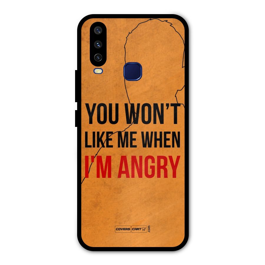 I m Angry Metal Back Case for Vivo Y12