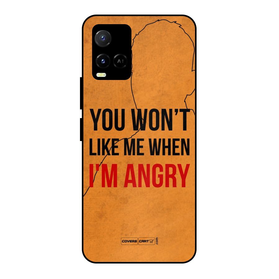 I m Angry Metal Back Case for Vivo Y21T