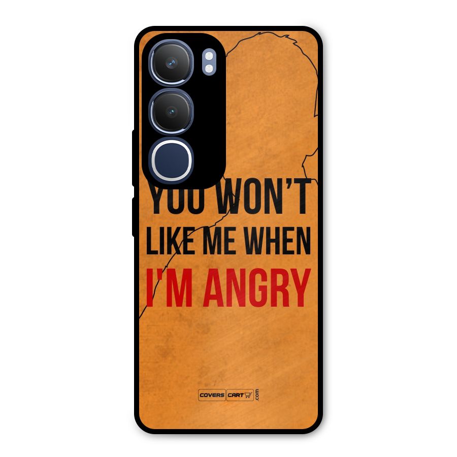 I m Angry Metal Back Case for Vivo Y29