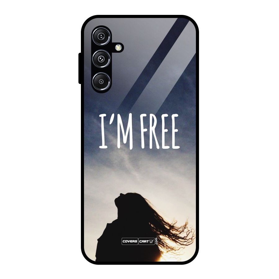 I m Free Glass Back Case for Galaxy M34 5G