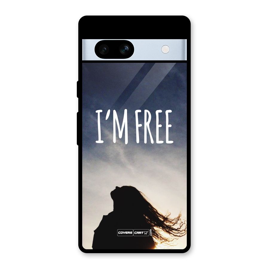 I m Free Glass Back Case for Google Pixel 7a