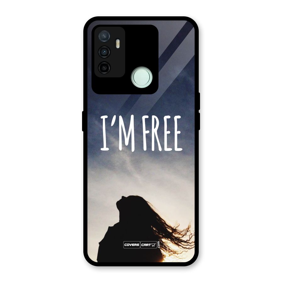 I m Free Glass Back Case for Oppo A53