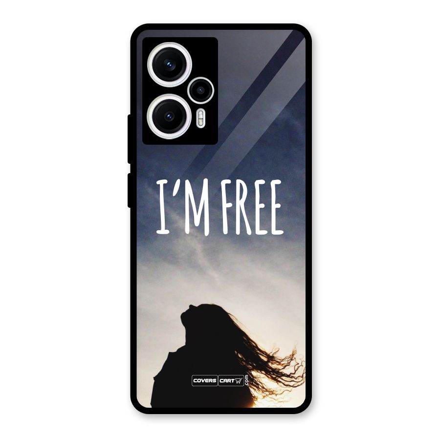 I m Free Glass Back Case for Poco F5