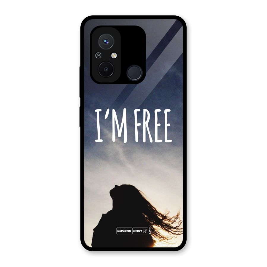 I m Free Glass Back Case for Redmi 12C