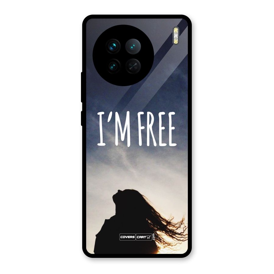 I m Free Glass Back Case for Vivo X90