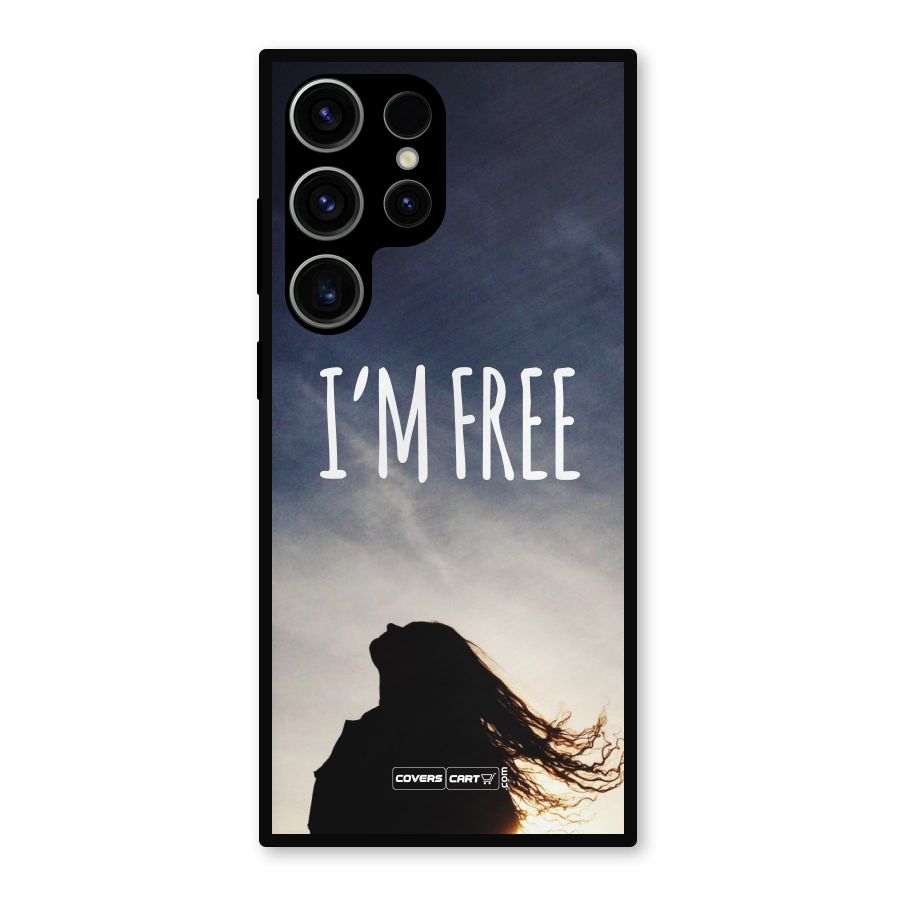 I m Free Metal Back Case for Galaxy S23 Ultra