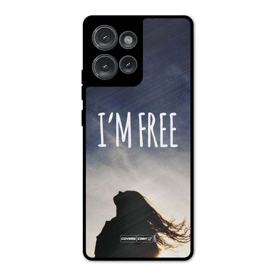 I m Free Metal Back Case for Motorola Edge 50