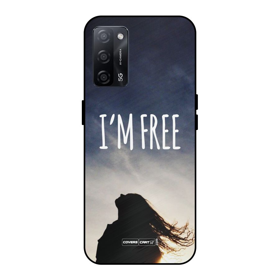 I m Free Metal Back Case for Oppo A53s 5G