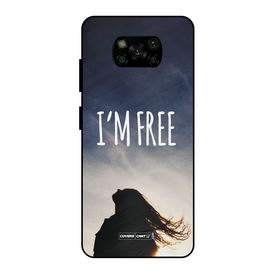 I m Free Metal Back Case for Poco X3