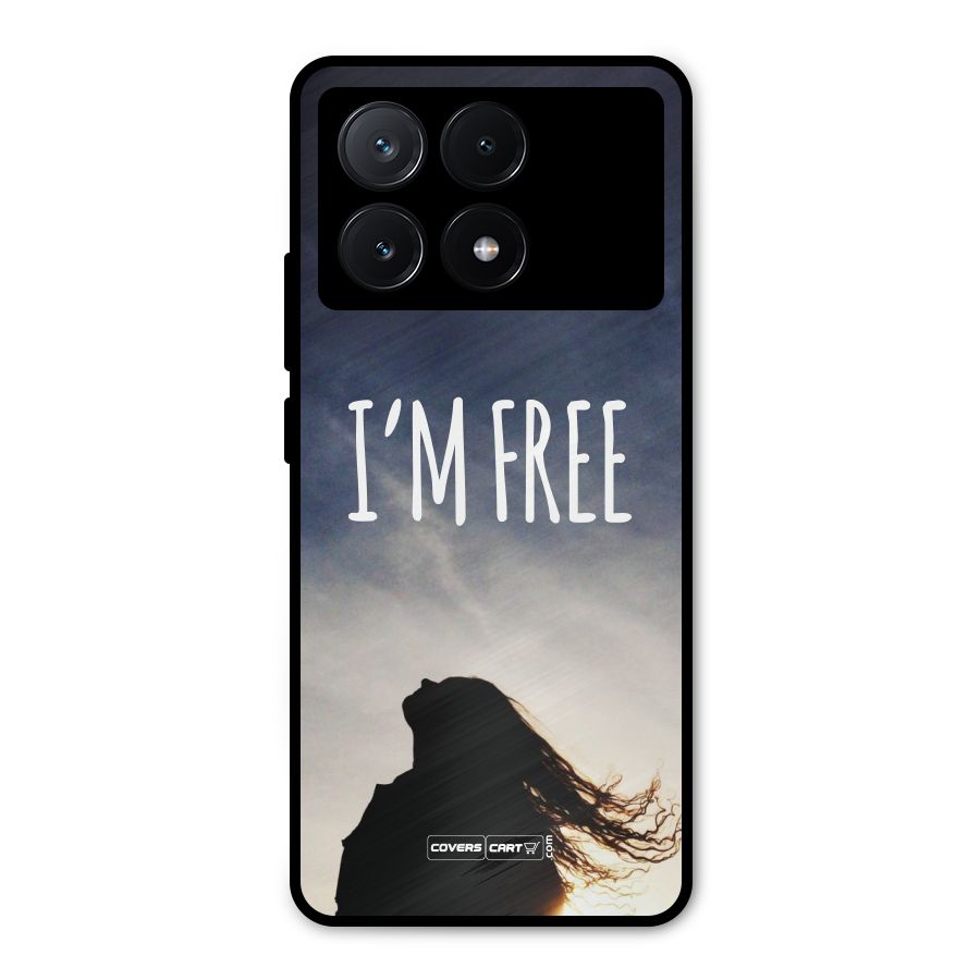 I m Free Metal Back Case for Poco X6 Pro