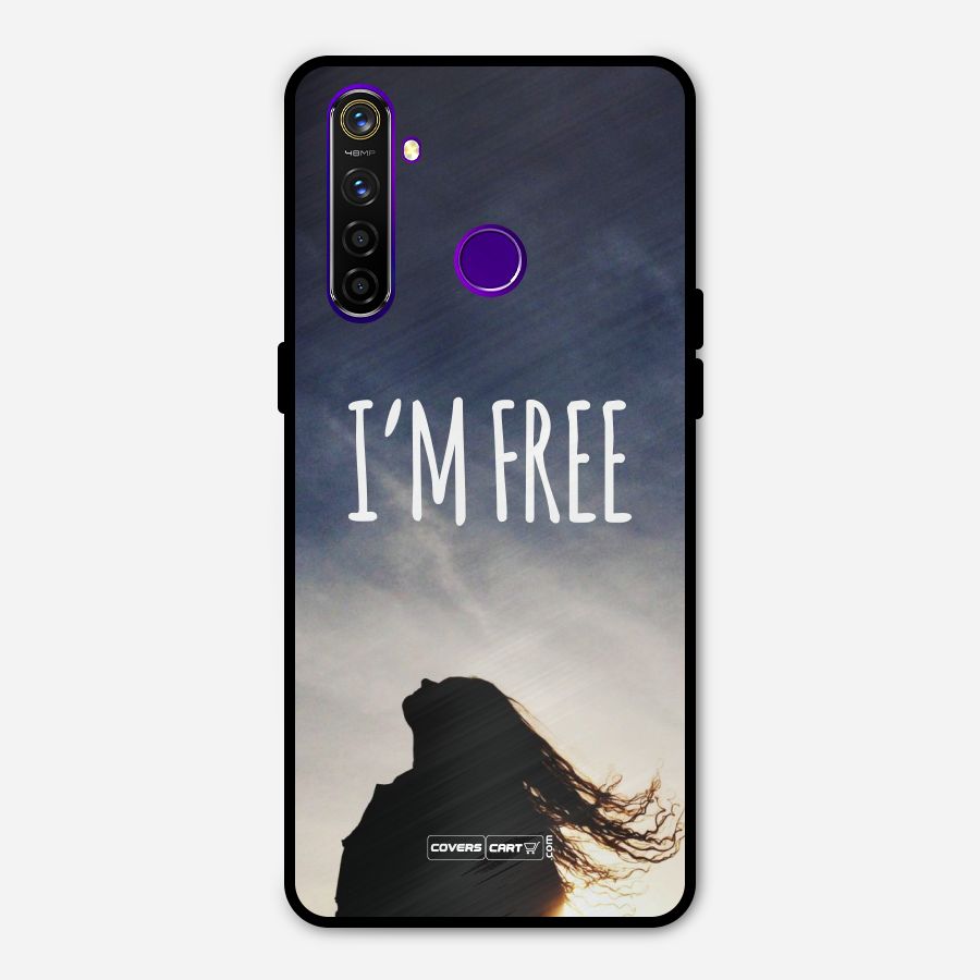 I m Free Metal Back Case for Realme 5 Pro