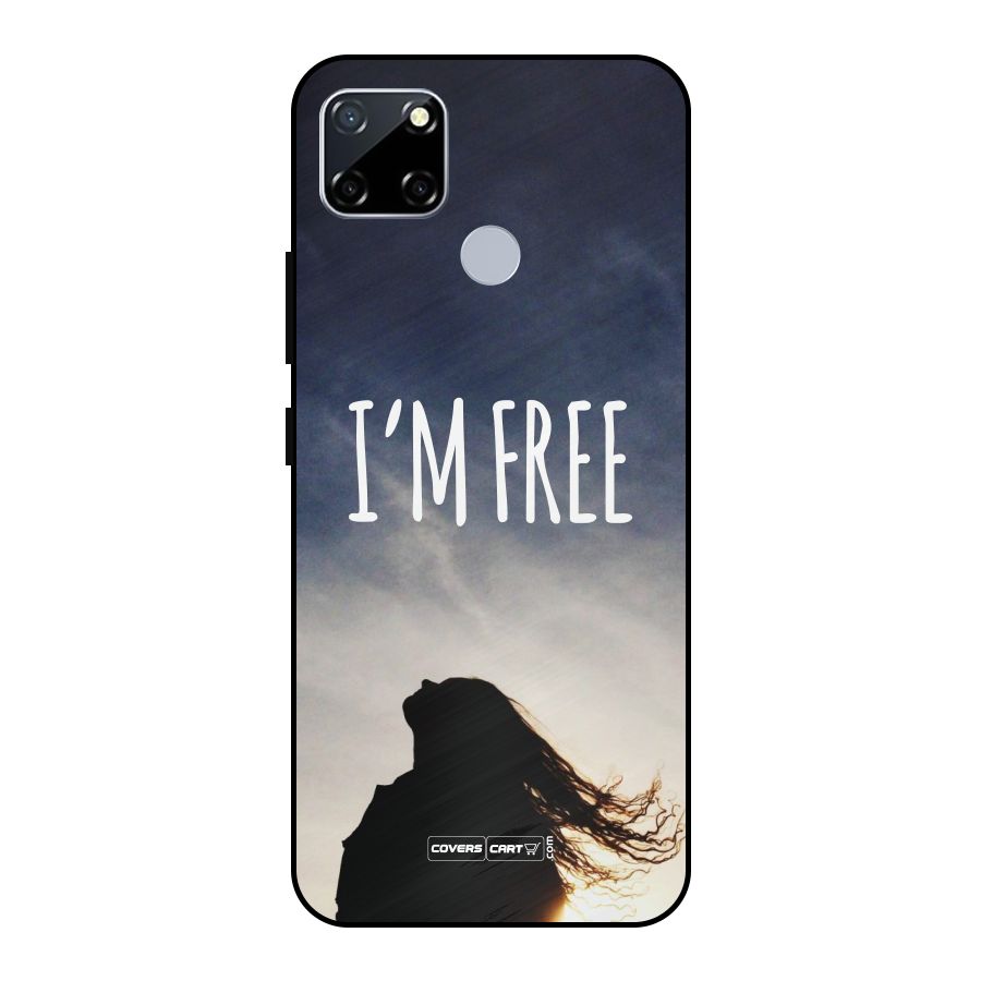 I m Free Metal Back Case for Realme Narzo 20