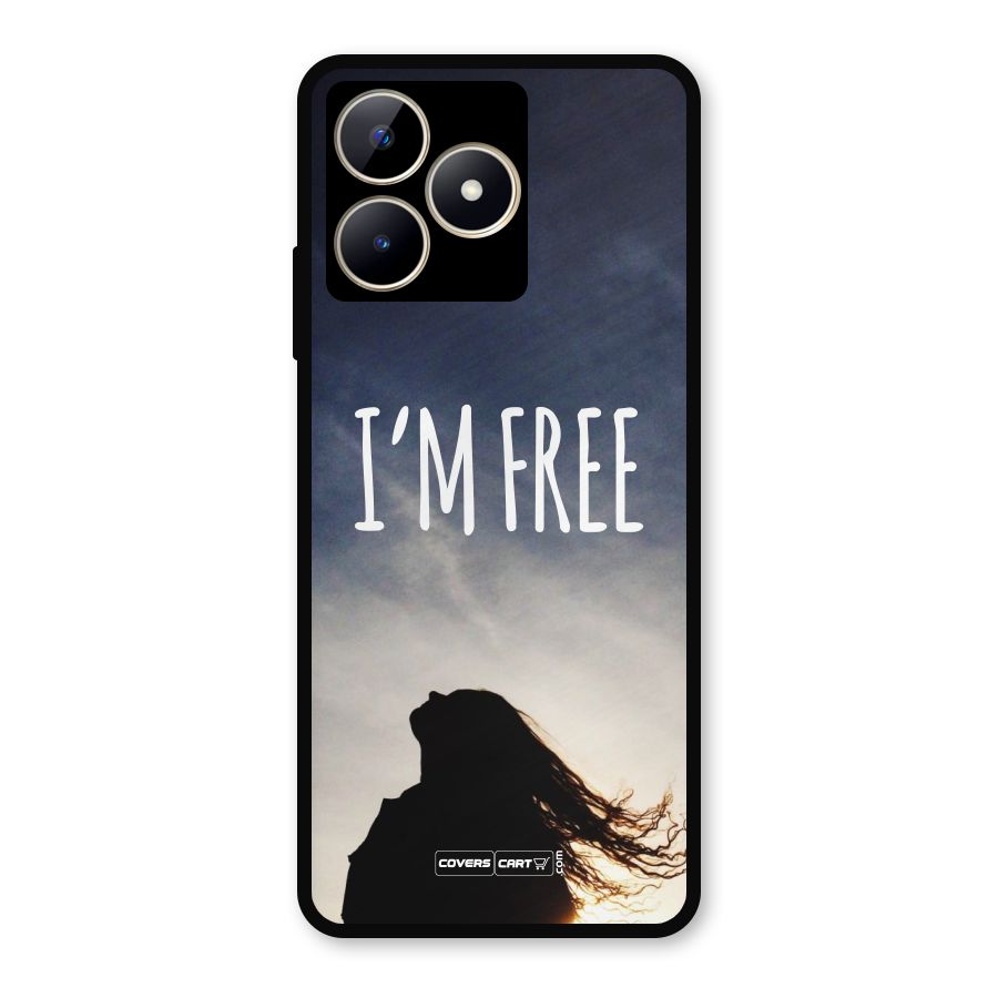 I m Free Metal Back Case for Realme Narzo N53
