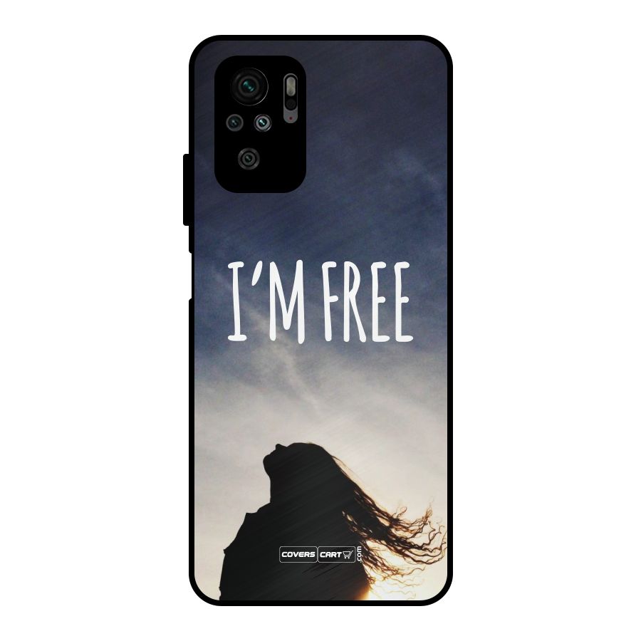 I m Free Metal Back Case for Redmi Note 10S
