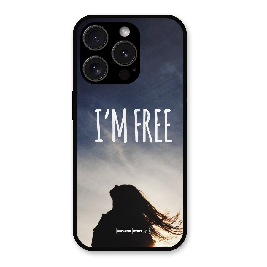 I m Free Metal Back Case for iPhone 15 Pro