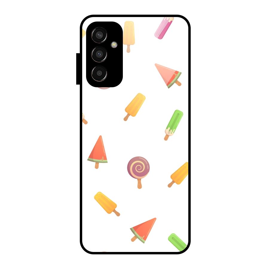 Ice Cream Colors Glass Back Case for Galaxy F13
