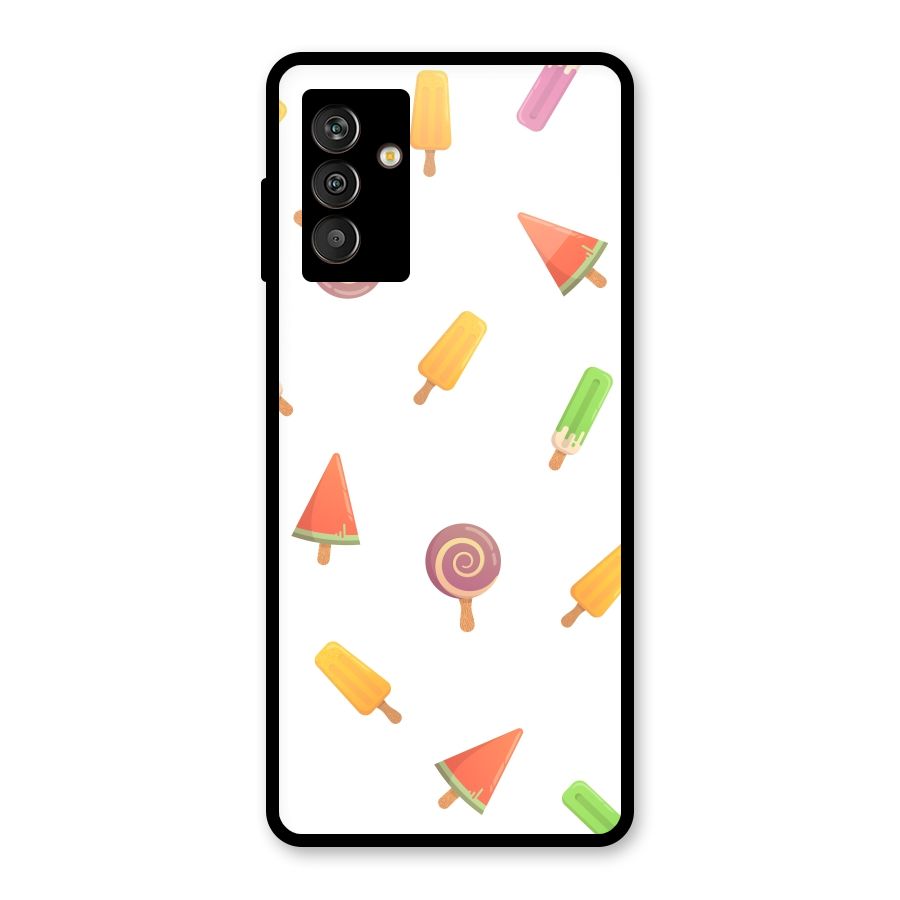 Ice Cream Colors Glass Back Case for Galaxy M13
