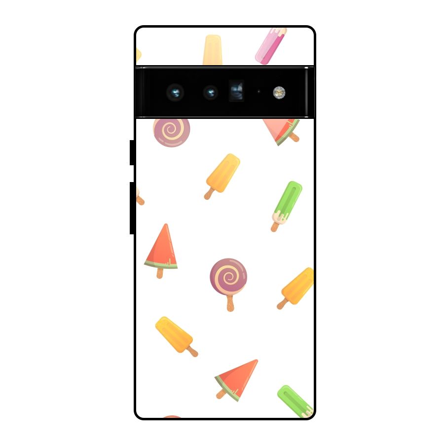 Ice Cream Colors Glass Back Case for Google Pixel 6 Pro