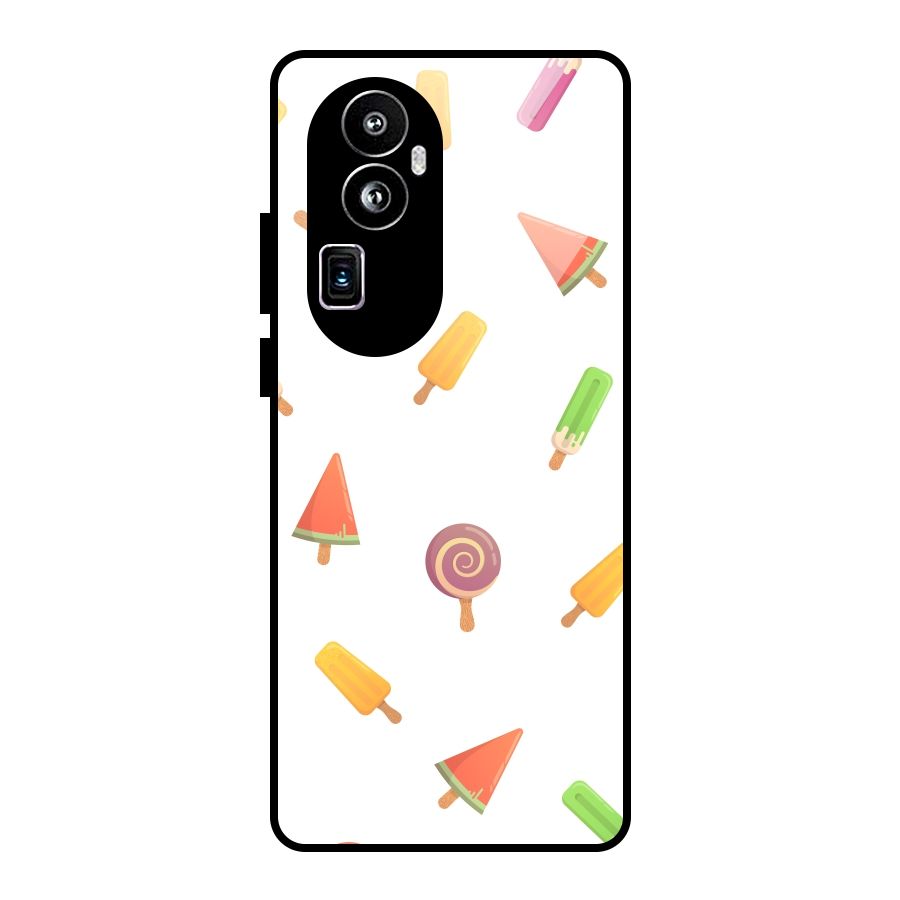 Ice Cream Colors Glass Back Case for Oppo Reno10 Pro Plus