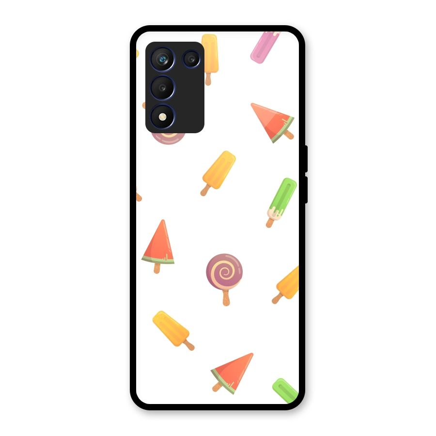 Ice Cream Colors Glass Back Case for Realme 9 5G Speed
