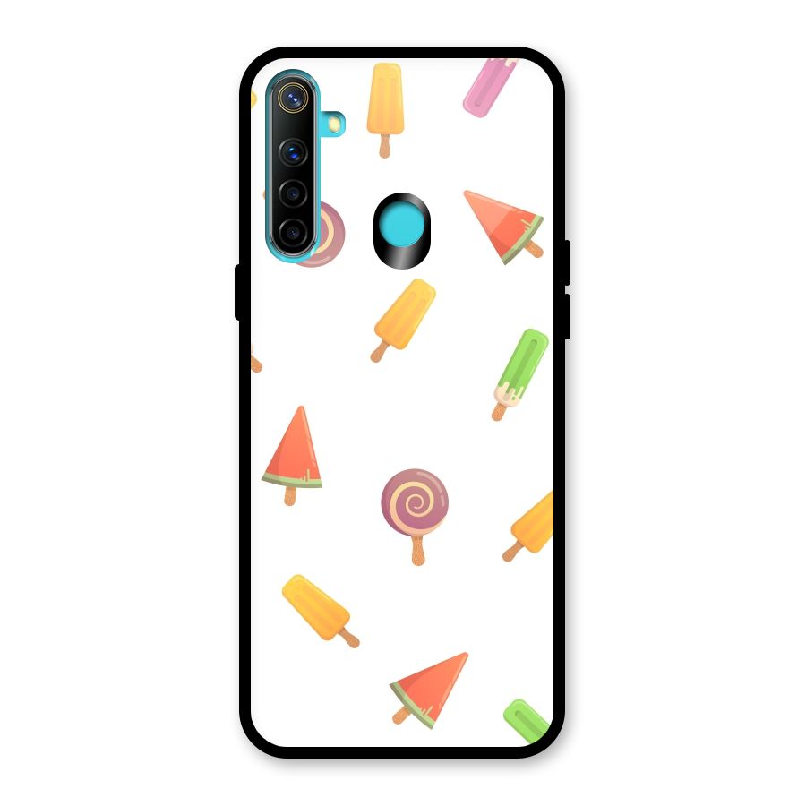 Ice Cream Colors Glass Back Case for Realme Narzo 10