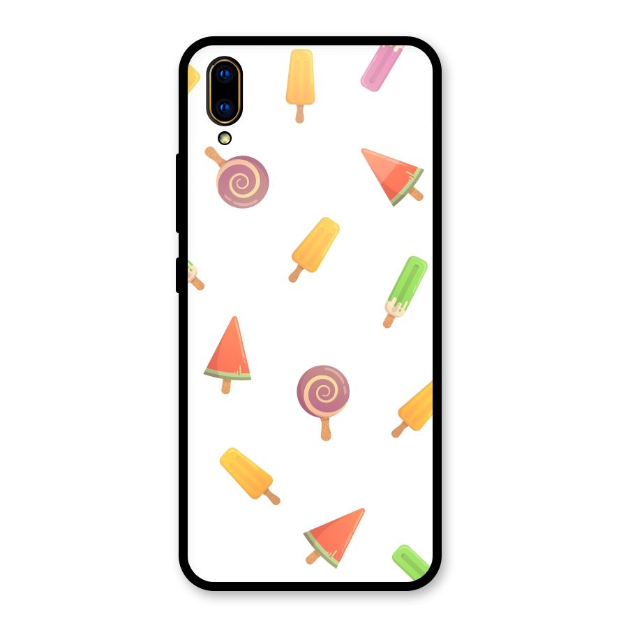 Ice Cream Colors Glass Back Case for Vivo V11 Pro