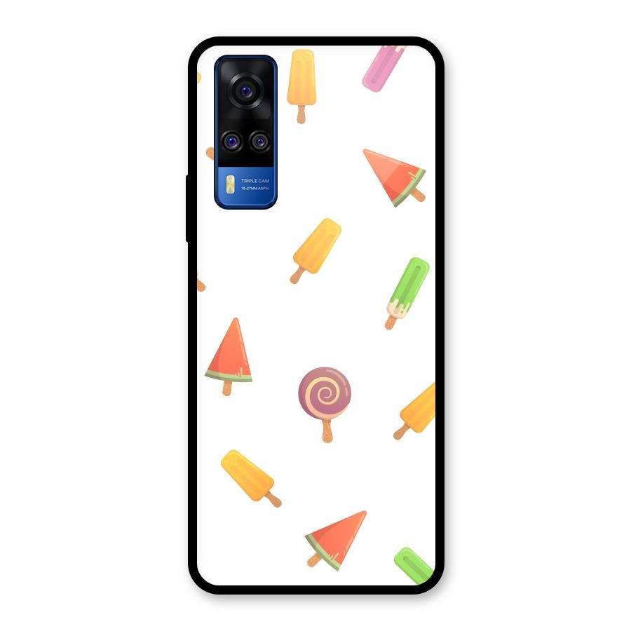 Ice Cream Colors Glass Back Case for Vivo Y31