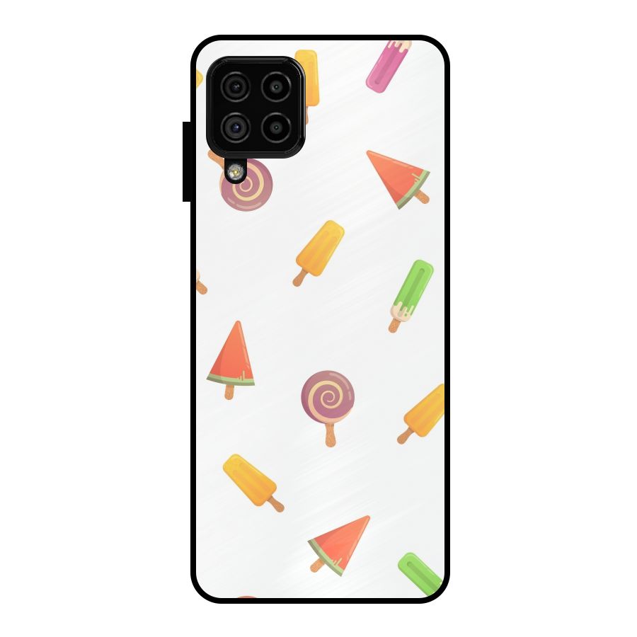 Ice Cream Colors Metal Back Case for Galaxy A22 4G
