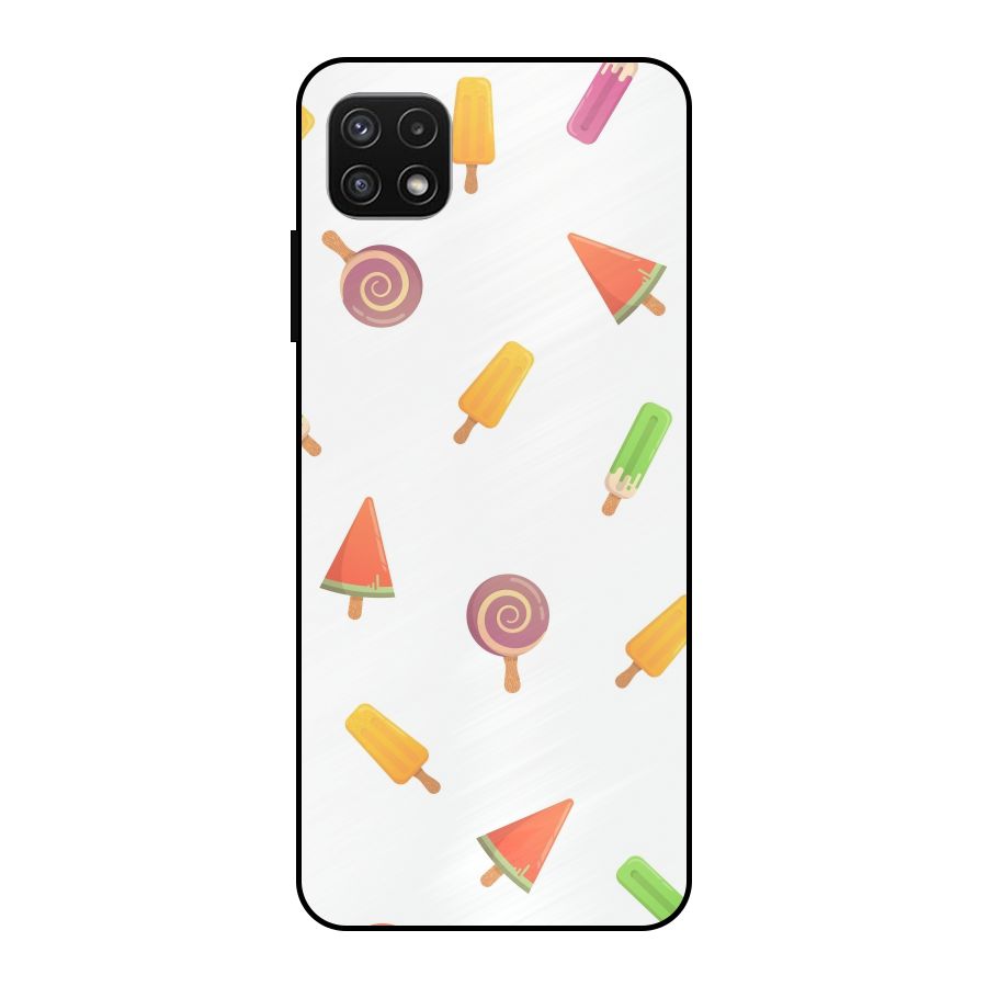 Ice Cream Colors Metal Back Case for Galaxy A22 5G