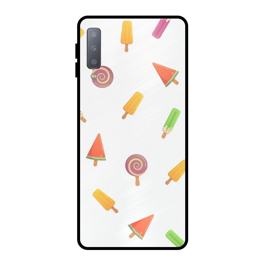 Ice Cream Colors Metal Back Case for Galaxy A7 (2018)