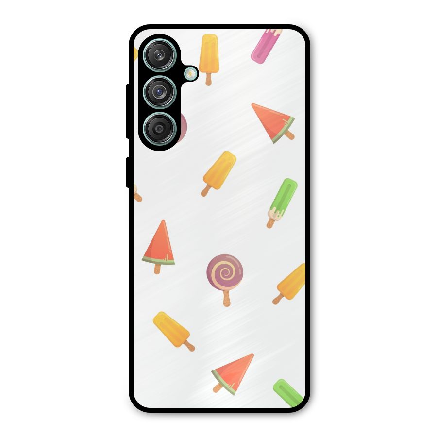 Ice Cream Colors Metal Back Case for Galaxy M55 5G